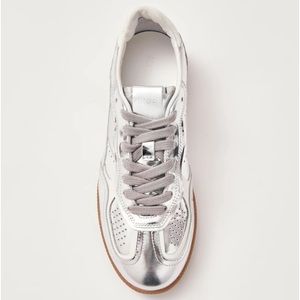 Tb. 490 Rife Shimmer Silver Cream Leather Sneakers